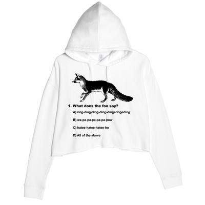 What Does The Fox Say Crop Fleece Hoodie