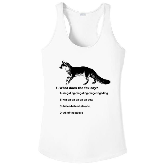 What Does The Fox Say Ladies PosiCharge Competitor Racerback Tank