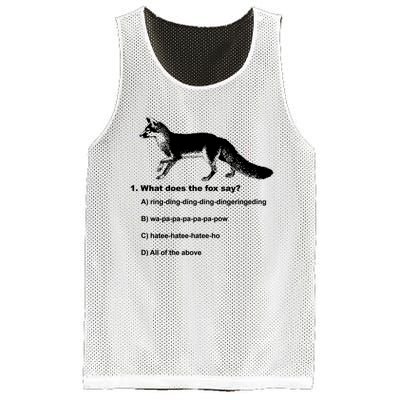 What Does The Fox Say Mesh Reversible Basketball Jersey Tank