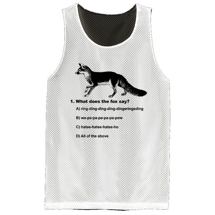 What Does The Fox Say Mesh Reversible Basketball Jersey Tank