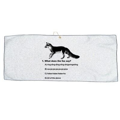 What Does The Fox Say Large Microfiber Waffle Golf Towel