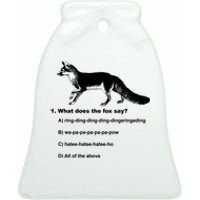 What Does The Fox Say Ceramic Bell Ornament