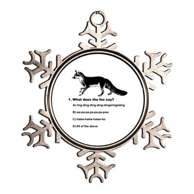 What Does The Fox Say Metallic Star Ornament