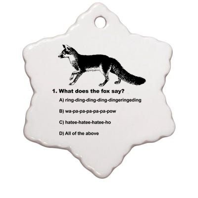 What Does The Fox Say Ceramic Star Ornament