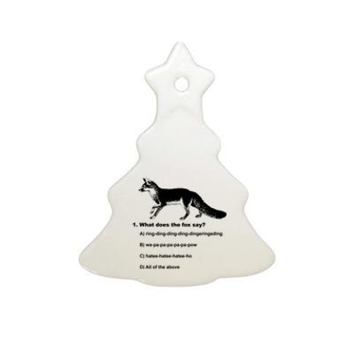 What Does The Fox Say Ceramic Tree Ornament