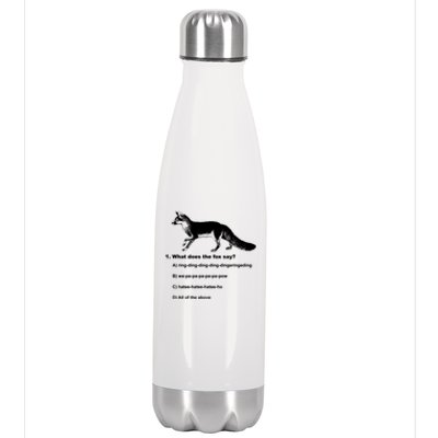 What Does The Fox Say Stainless Steel Insulated Water Bottle