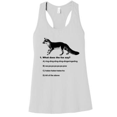 What Does The Fox Say Women's Racerback Tank