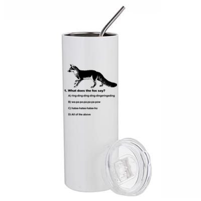 What Does The Fox Say Stainless Steel Tumbler