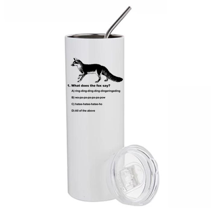 What Does The Fox Say Stainless Steel Tumbler