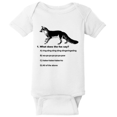 What Does The Fox Say Baby Bodysuit