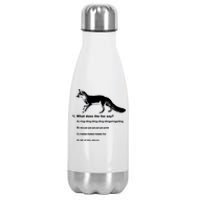 What Does The Fox Say Stainless Steel Insulated Water Bottle