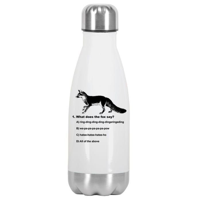 What Does The Fox Say Stainless Steel Insulated Water Bottle