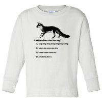 What Does The Fox Say Toddler Long Sleeve Shirt