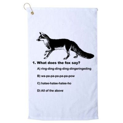 What Does The Fox Say Platinum Collection Golf Towel