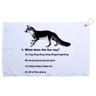 What Does The Fox Say Grommeted Golf Towel