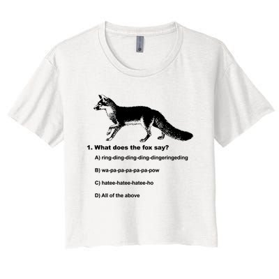 What Does The Fox Say Women's Crop Top Tee