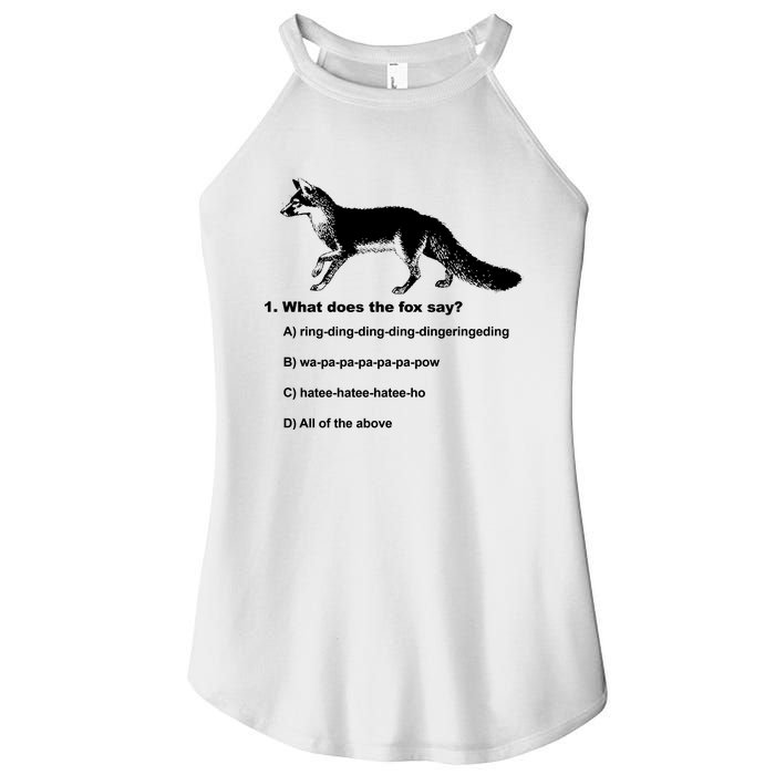 What Does The Fox Say Women's Perfect Tri Rocker Tank