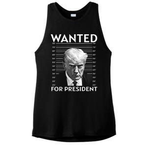 Wanted Donald Trump For President 2024 Ladies PosiCharge Tri-Blend Wicking Tank