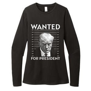 Wanted Donald Trump For President 2024 Womens CVC Long Sleeve Shirt