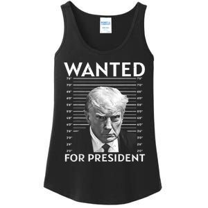 Wanted Donald Trump For President 2024 Ladies Essential Tank