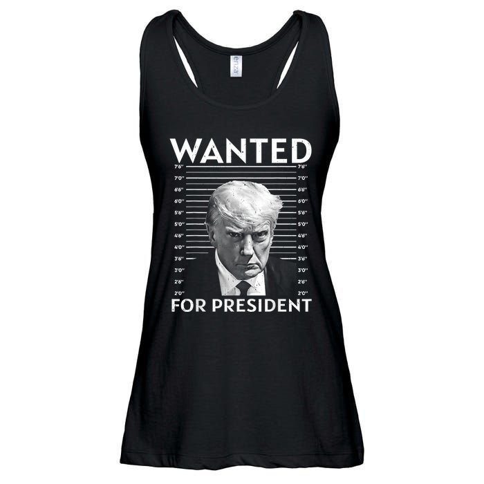 Wanted Donald Trump For President 2024 Ladies Essential Flowy Tank