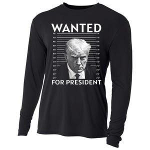 Wanted Donald Trump For President 2024 Cooling Performance Long Sleeve Crew