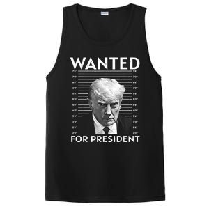 Wanted Donald Trump For President 2024 PosiCharge Competitor Tank