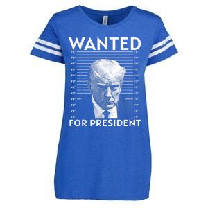 Wanted Donald Trump For President 2024 Enza Ladies Jersey Football T-Shirt