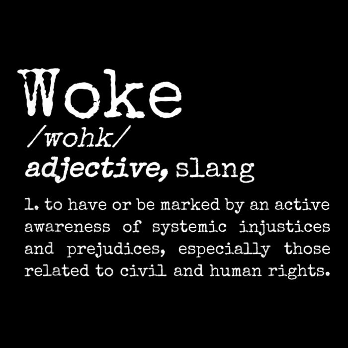 Woke Definition To Have An Awareness Of Systemic Injustices Drawstring Bag