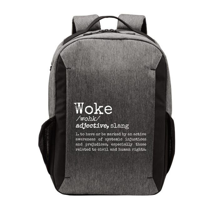 Woke Definition To Have An Awareness Of Systemic Injustices Vector Backpack