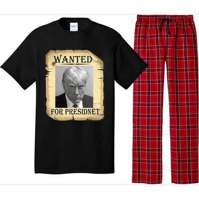 Wanted Donald Trump For President 2024 Vintage Pajama Set