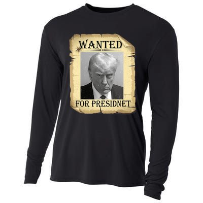 Wanted Donald Trump For President 2024 Vintage Cooling Performance Long Sleeve Crew