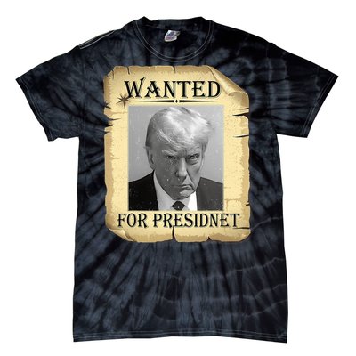 Wanted Donald Trump For President 2024 Vintage Tie-Dye T-Shirt