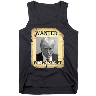 Wanted Donald Trump For President 2024 Vintage Tank Top