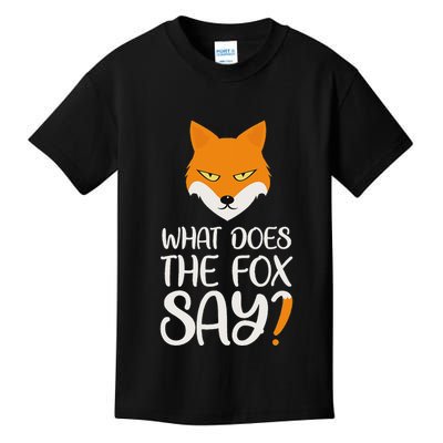What Does The Fox Design Say Kids T-Shirt