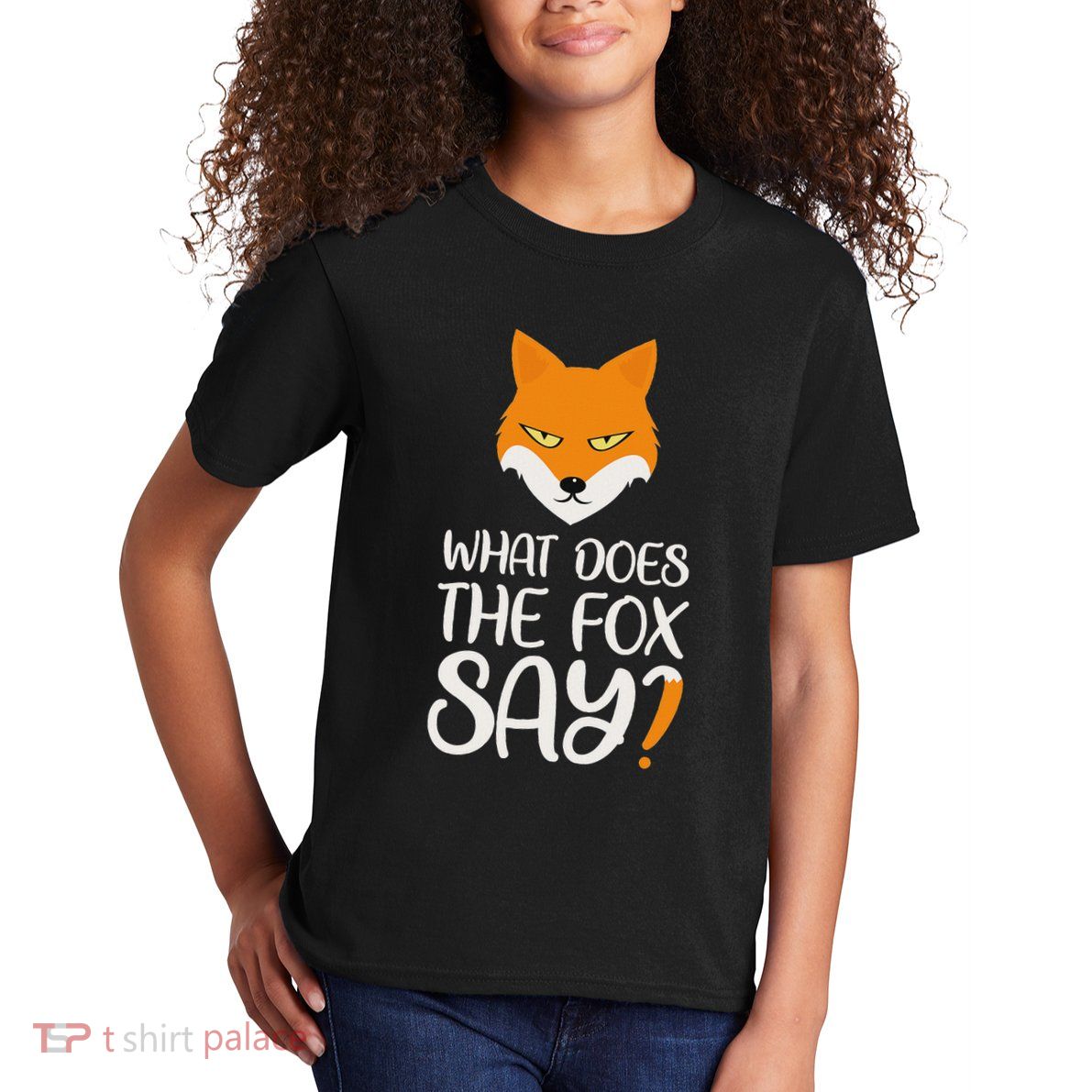 What Does The Fox Design Say Kids T-Shirt