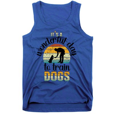 Wonderful Day To Train Dogs Trainer Dog Training Cute Gift Tank Top