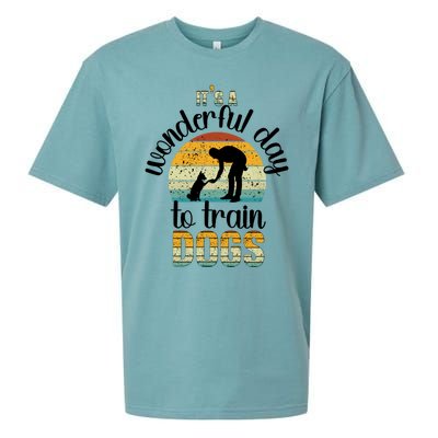 Wonderful Day To Train Dogs Trainer Dog Training Cute Gift Sueded Cloud Jersey T-Shirt