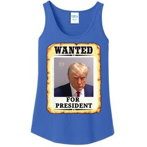 Wanted Donald Trump For President 2024 Ladies Essential Tank