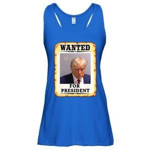 Wanted Donald Trump For President 2024 Ladies Essential Flowy Tank