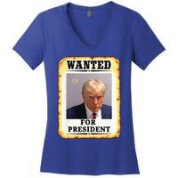 Wanted Donald Trump For President 2024 Women's V-Neck T-Shirt