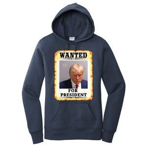 Wanted Donald Trump For President 2024 Women's Pullover Hoodie