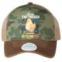 Why Did The Chicken Go To The Gym Funny Chicken Gymer Legacy Tie Dye Trucker Hat