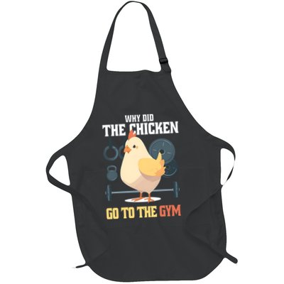 Why Did The Chicken Go To The Gym Funny Chicken Gymer Apron