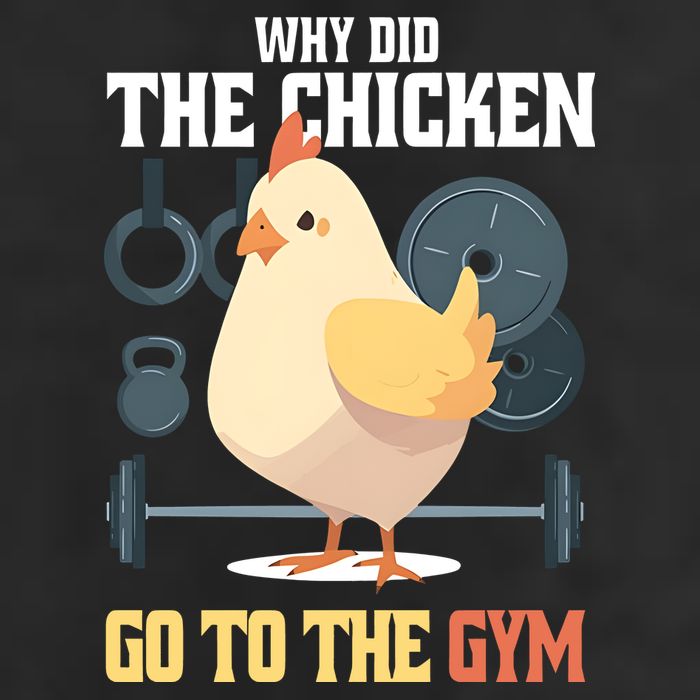 Why Did The Chicken Go To The Gym Funny Chicken Gymer 25L Jumbo Tote