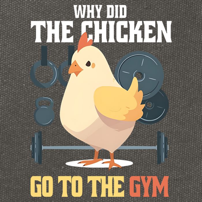 Why Did The Chicken Go To The Gym Funny Chicken Gymer Cotton Canvas Backpack