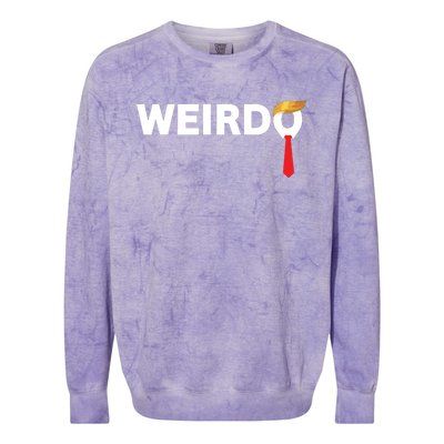 Weirdo Donald Trump Weird Old Man Funny Antitrump Costume Colorblast Crewneck Sweatshirt