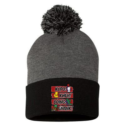 What Does The Tonberry Say Pom Pom 12in Knit Beanie