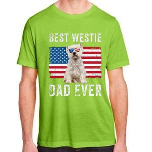 Westie Dad Usa American Flag Dog Lover Owner Westie Funny Adult ChromaSoft Performance T-Shirt