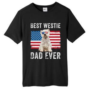 Westie Dad Usa American Flag Dog Lover Owner Westie Funny Tall Fusion ChromaSoft Performance T-Shirt